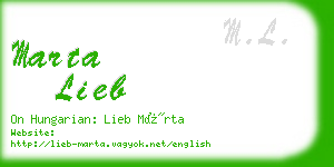 marta lieb business card